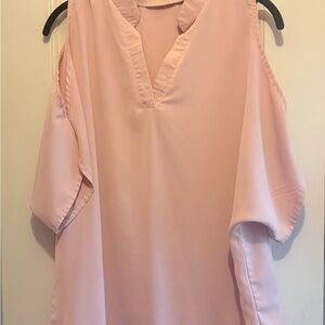 Pink Boxy Tunic with Mandarin Collar